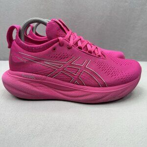 Womens Size 7 ASICS GEL-Nimbus 25 Shoes Pink Rave Athletic Running Sneakers